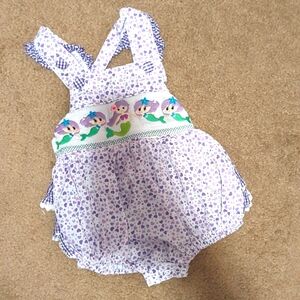 Mermaid smocked bubble